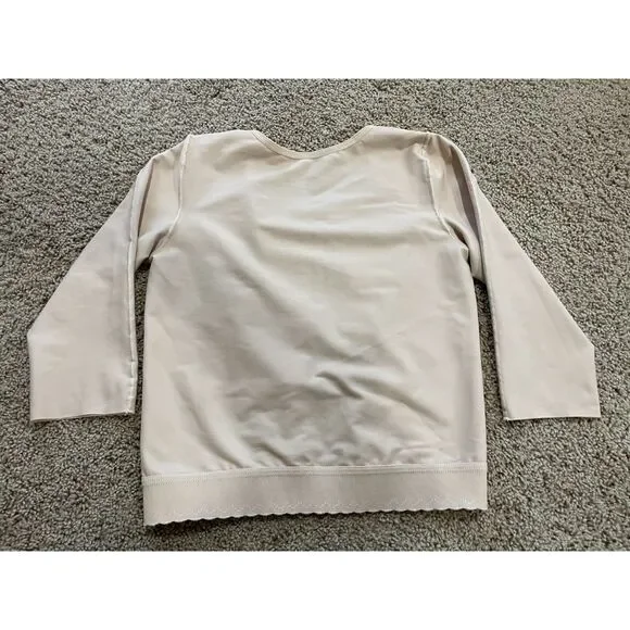 Marena Recovery Post Surgical Compression Beige Vest 3/4 Length Sleeve sz L - Picture 4 of 13